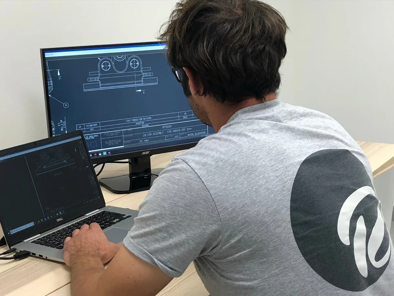 Employee working at desk